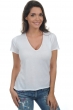 Coton Giza 45 pull femme col v orly blanc s